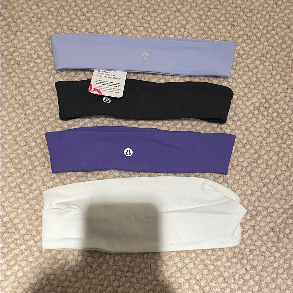 Lululemon Athletica Headbands in Purple, Black, and White